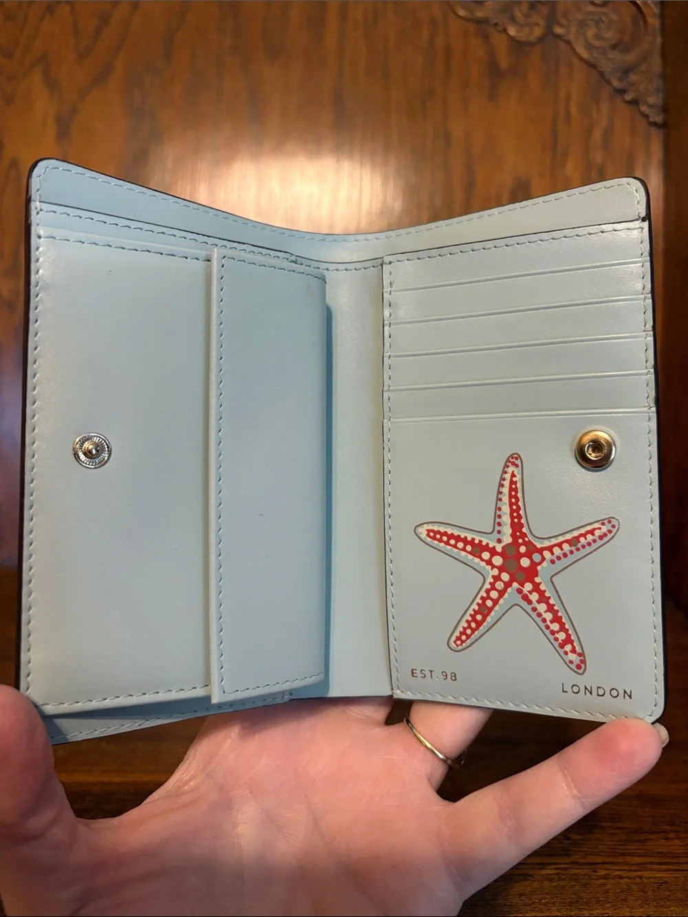 NWT-Radley London-Picton Place-Medium Bifold Wallet-Seashell Pattern-$108